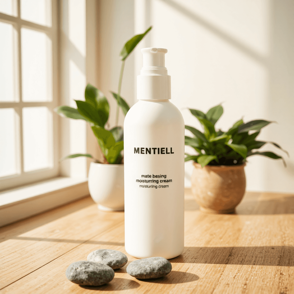 product photography of a bottle of moisturizing cream