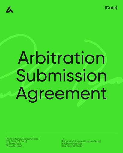 Arbitration Submission Agreement