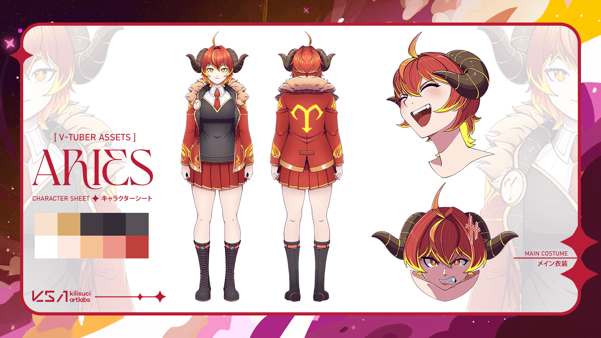 Aries project vtuber character sheet