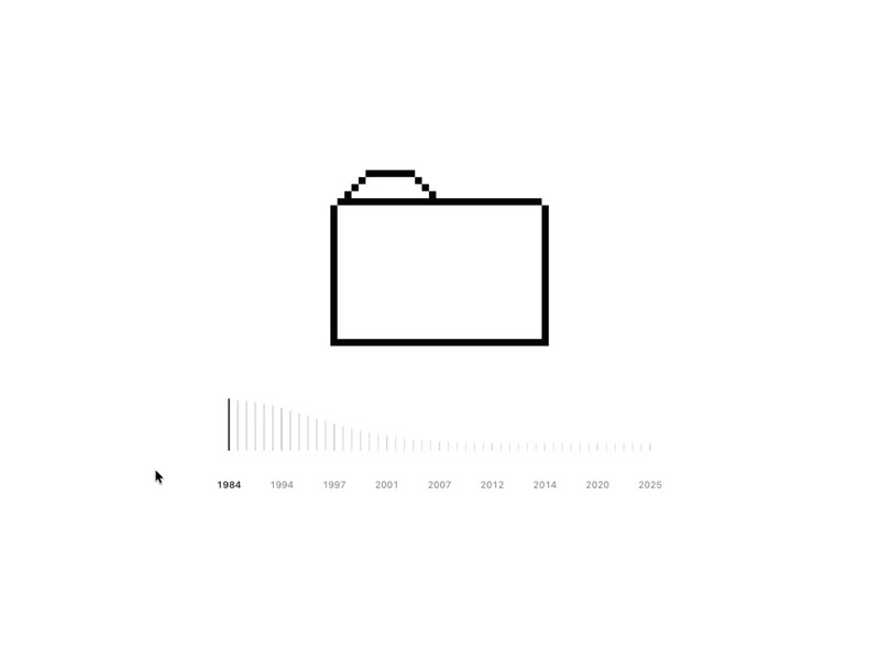 macOS Folder Icon Timeline