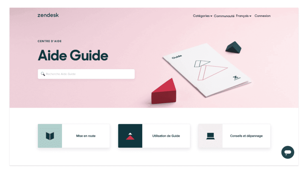 Zendesk Guide help center in Français