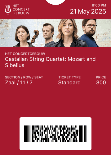 Het Concertgebouw - Mobile ticket