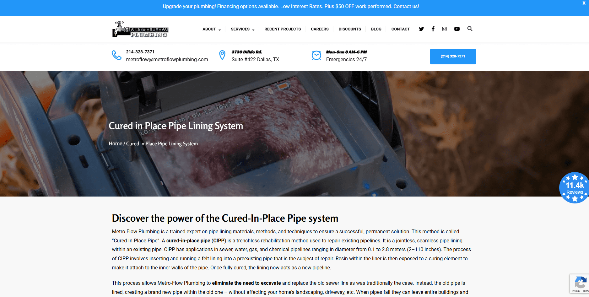 service pages for plumber website
