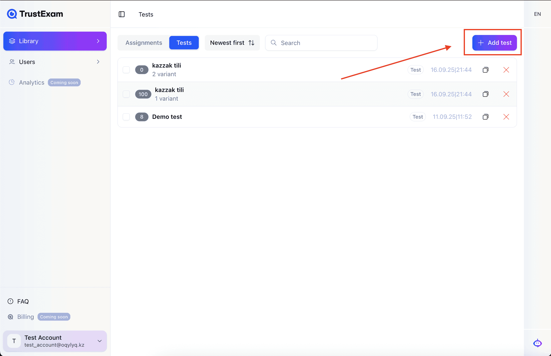 Starting Test Creation — screenshot 6