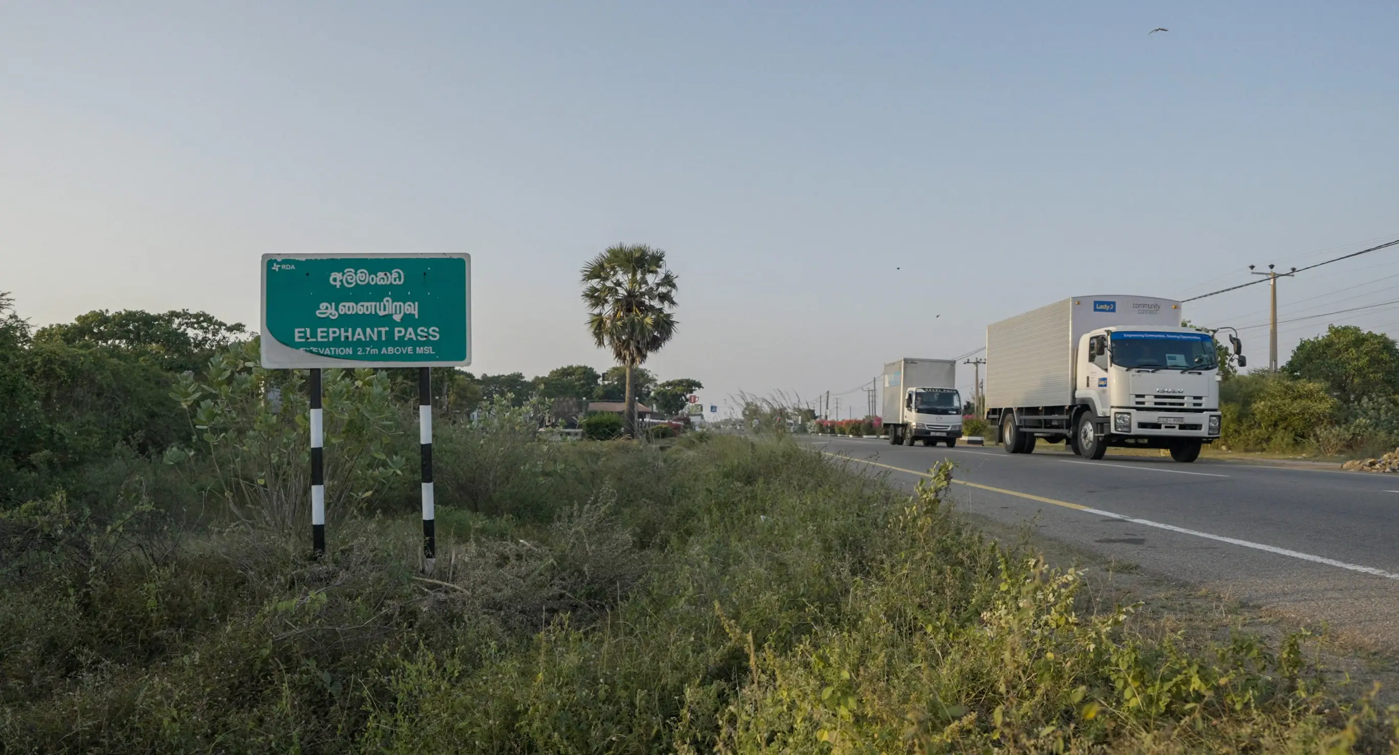 Lady J truck arriving Elephantpass, Sri Lanka