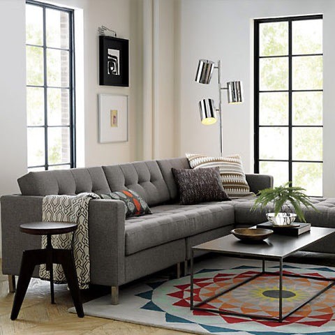 Sectional sofa in living room