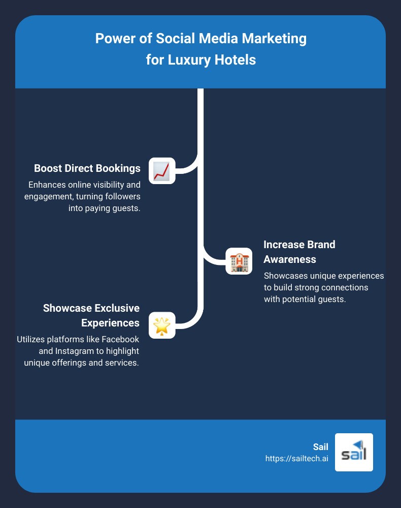 Luxury Hotel Social Media Marketing Benefits - luxury hotel social media marketing infographic infographic-line-3-steps