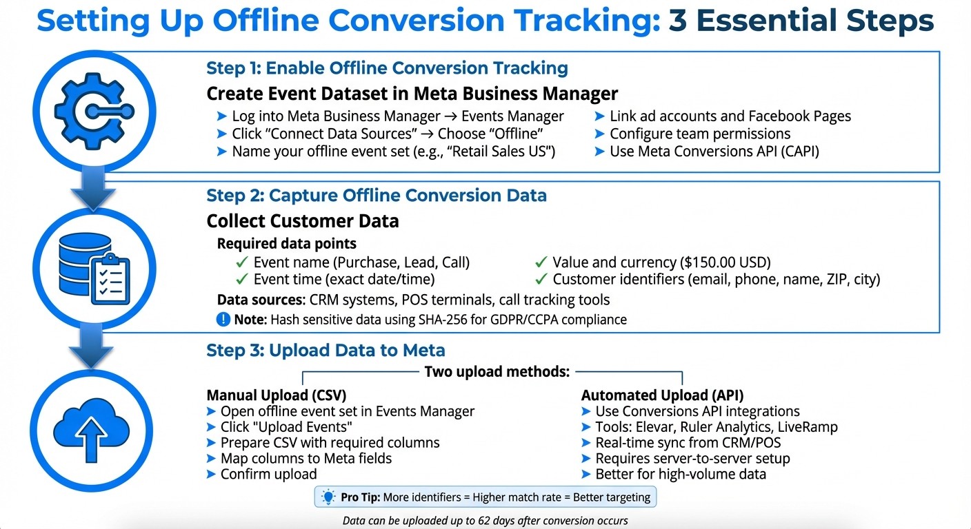 How to Set Up Offline Conversion Tracking for Meta Ads in 3 Steps