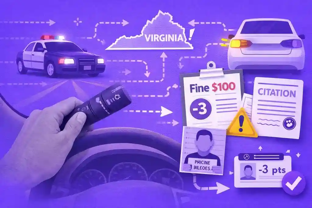 Virginia Failure to Signal Ticket Image