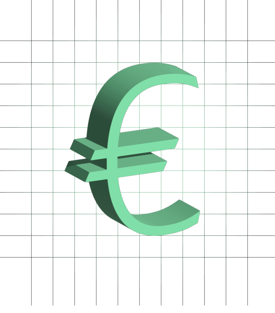 Euro-Zeichen als Symbol für höhere Zahlungsbereitschaft durch starke Marken.