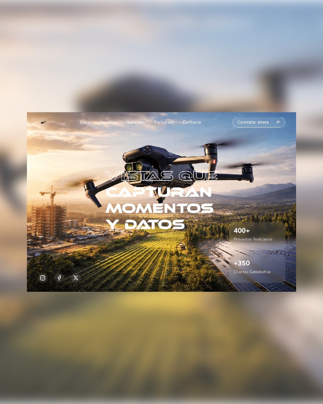 Skynnex - Landing page de servicios. Hecho por GMX Design