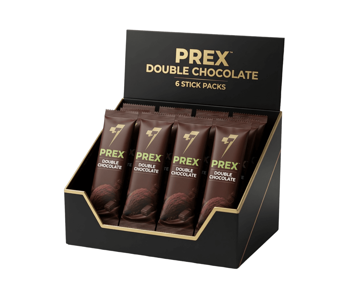 PREX Double Chocolate Protein Stick Pack Box