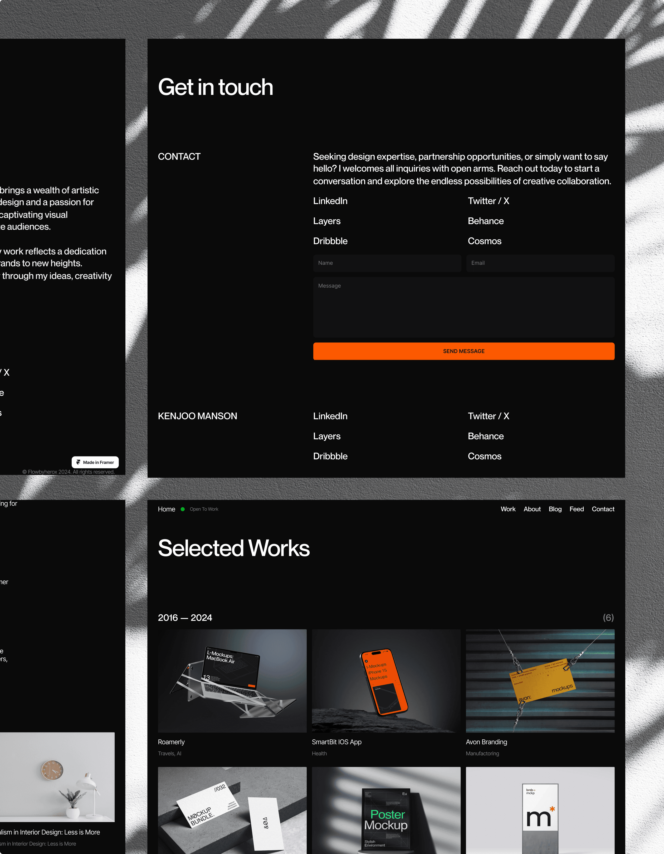 Kenjoo Framer Template