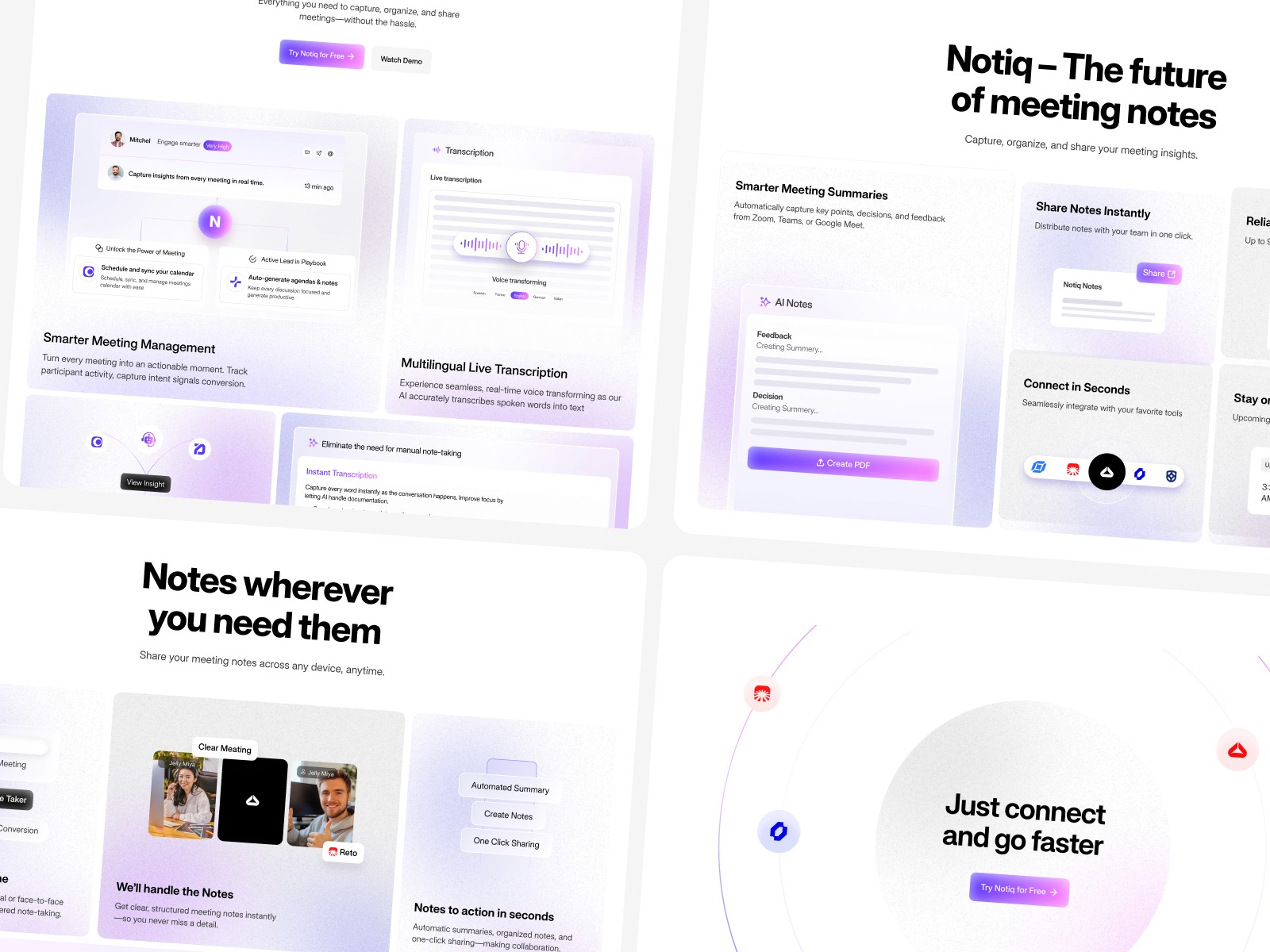 NotiqX — 现代专业 AI 产品官网设计灵感