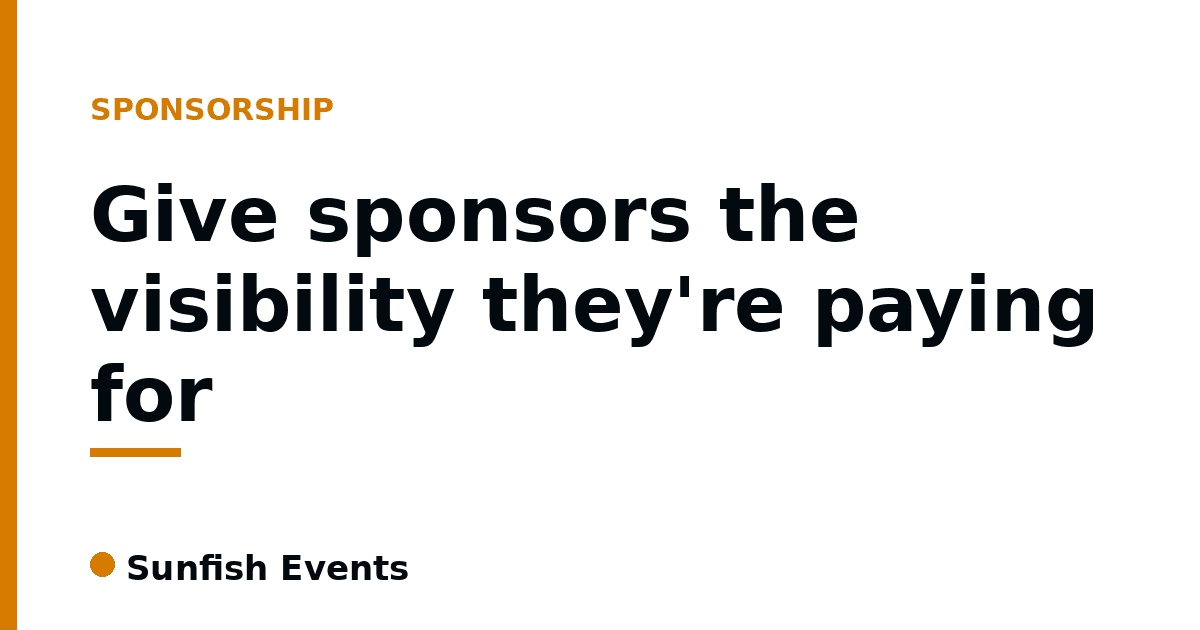 Sponsor logos displayed by tier on a branded event page