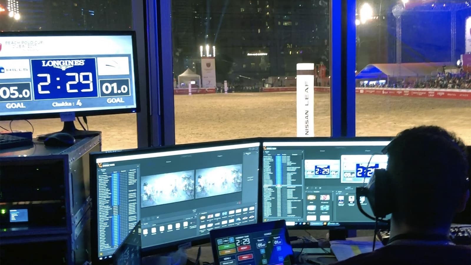 Backstage interactive event graphics for polo cup