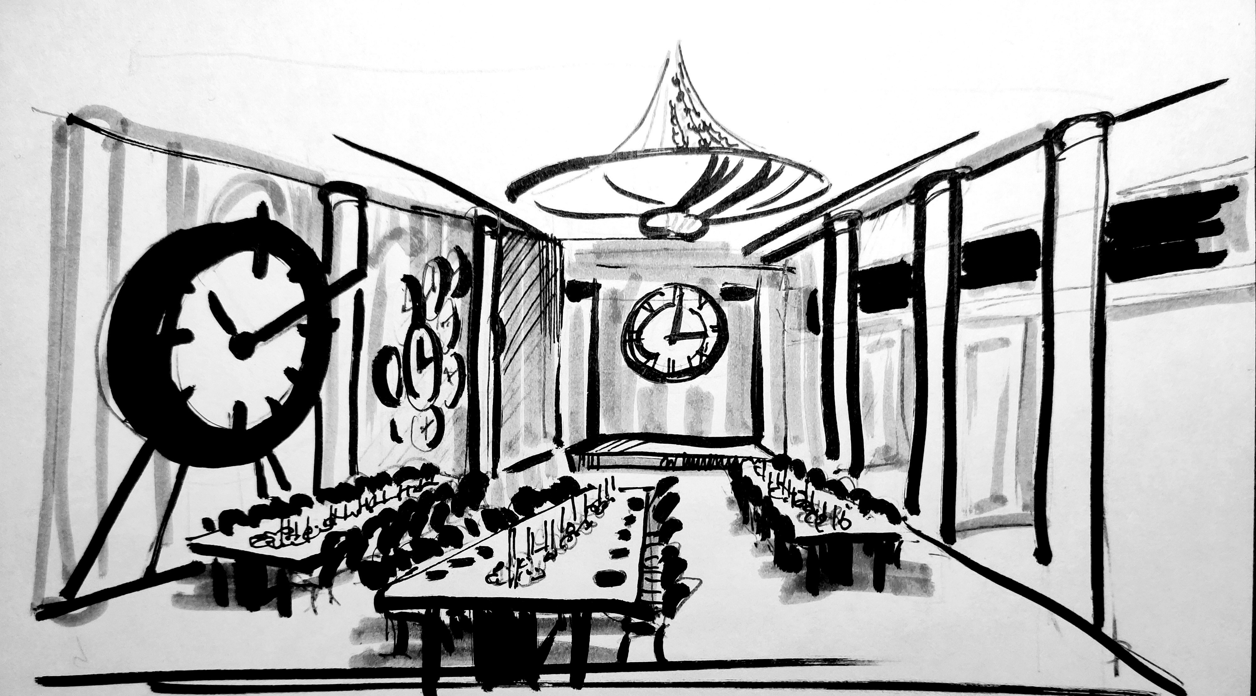 Банкетный зал/ концепт-скетч