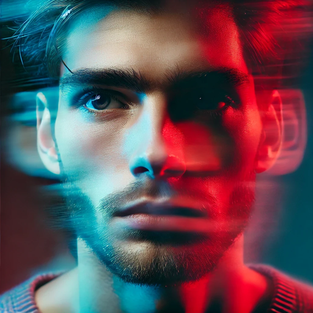 Profile portrait of a man in a grey shirt