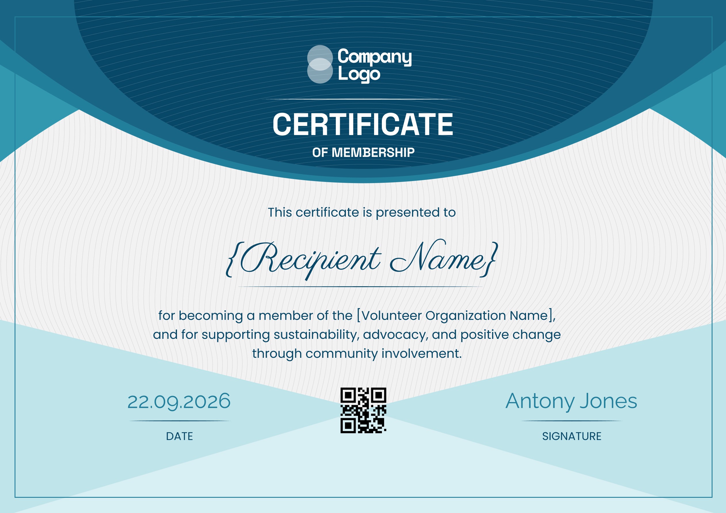 Wauld - Professional and sophisticated certificate of membership