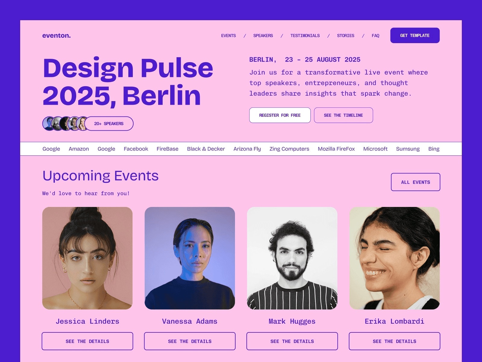 Eventon - Conference Framer Template