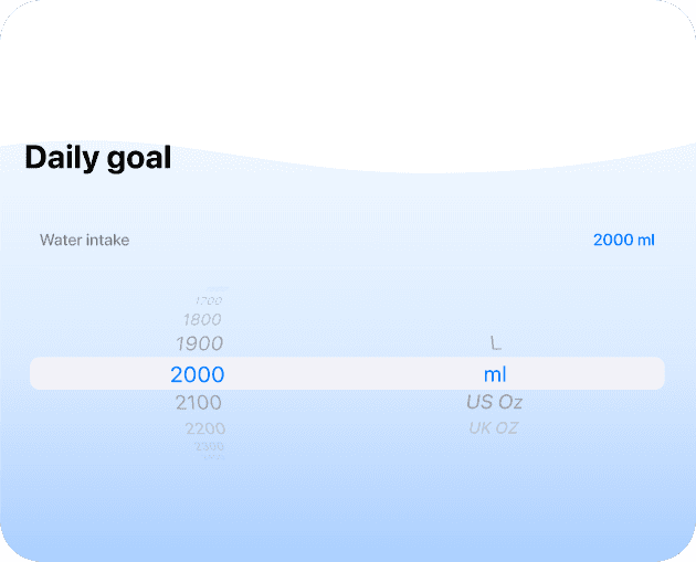  Personalized water goals
