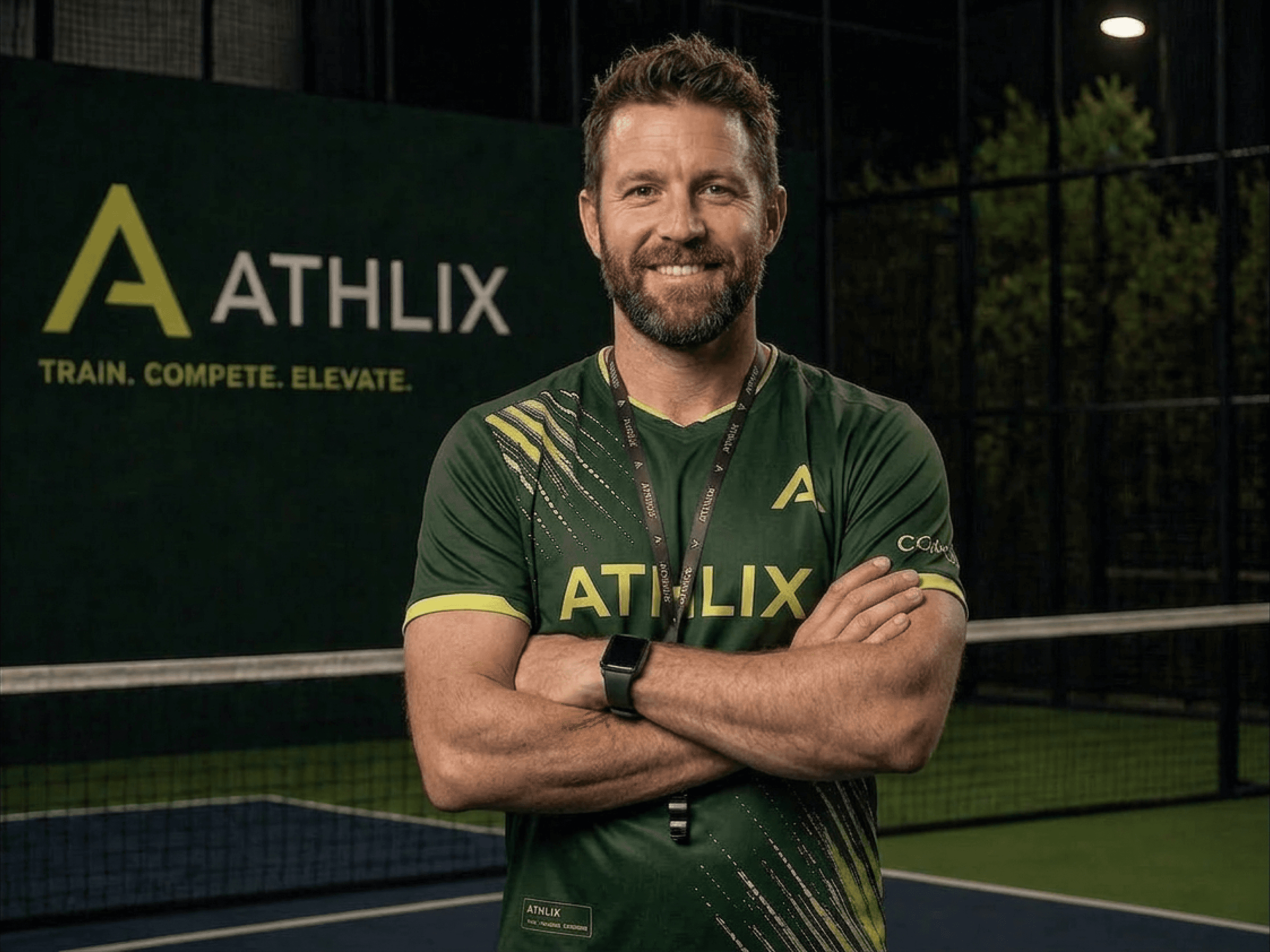 A man jumping in the air with a tennis racket