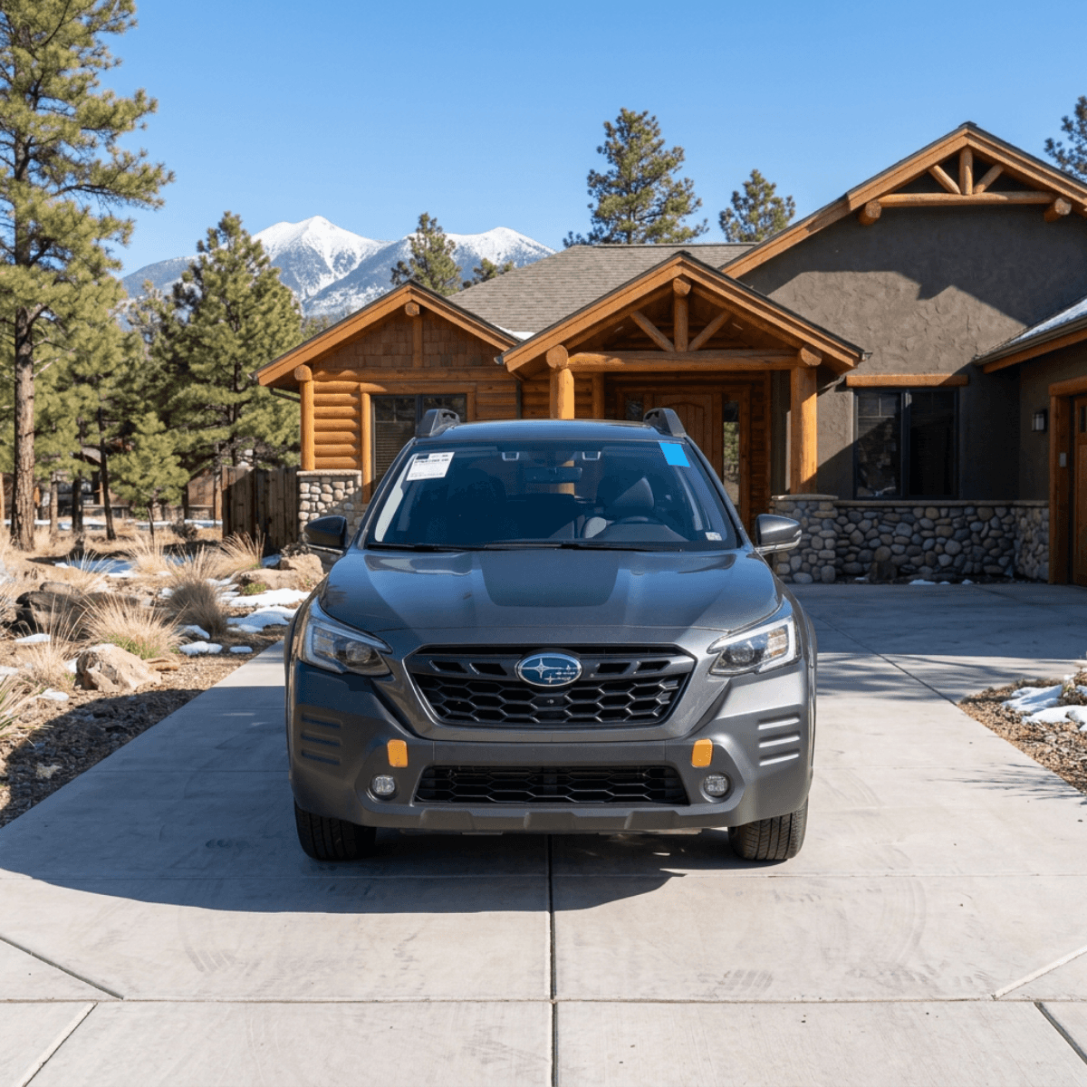 Dark gray Kia Telluride SUV with a factory-quality windshield replacement completed in El Mirage, Arizona
