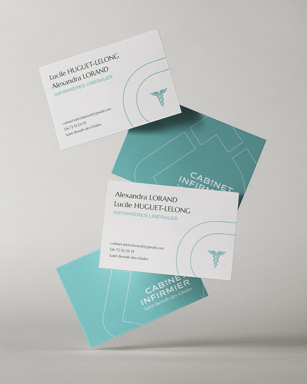 Mockup carte de visite cabinet infirmier