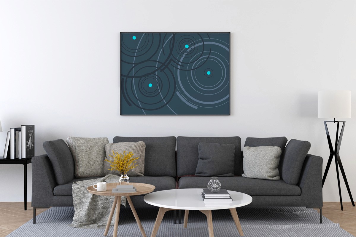 Teal Pond abstract artwork