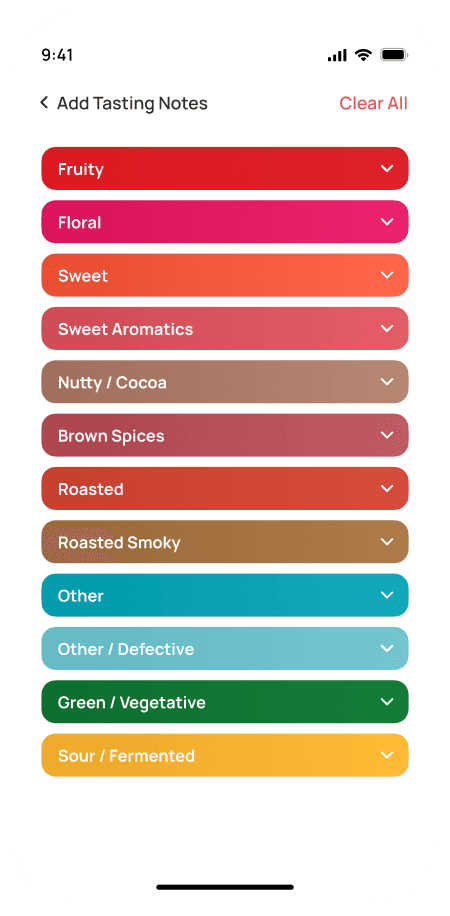 Coffee Tasting Notes Flavour Profile App Image