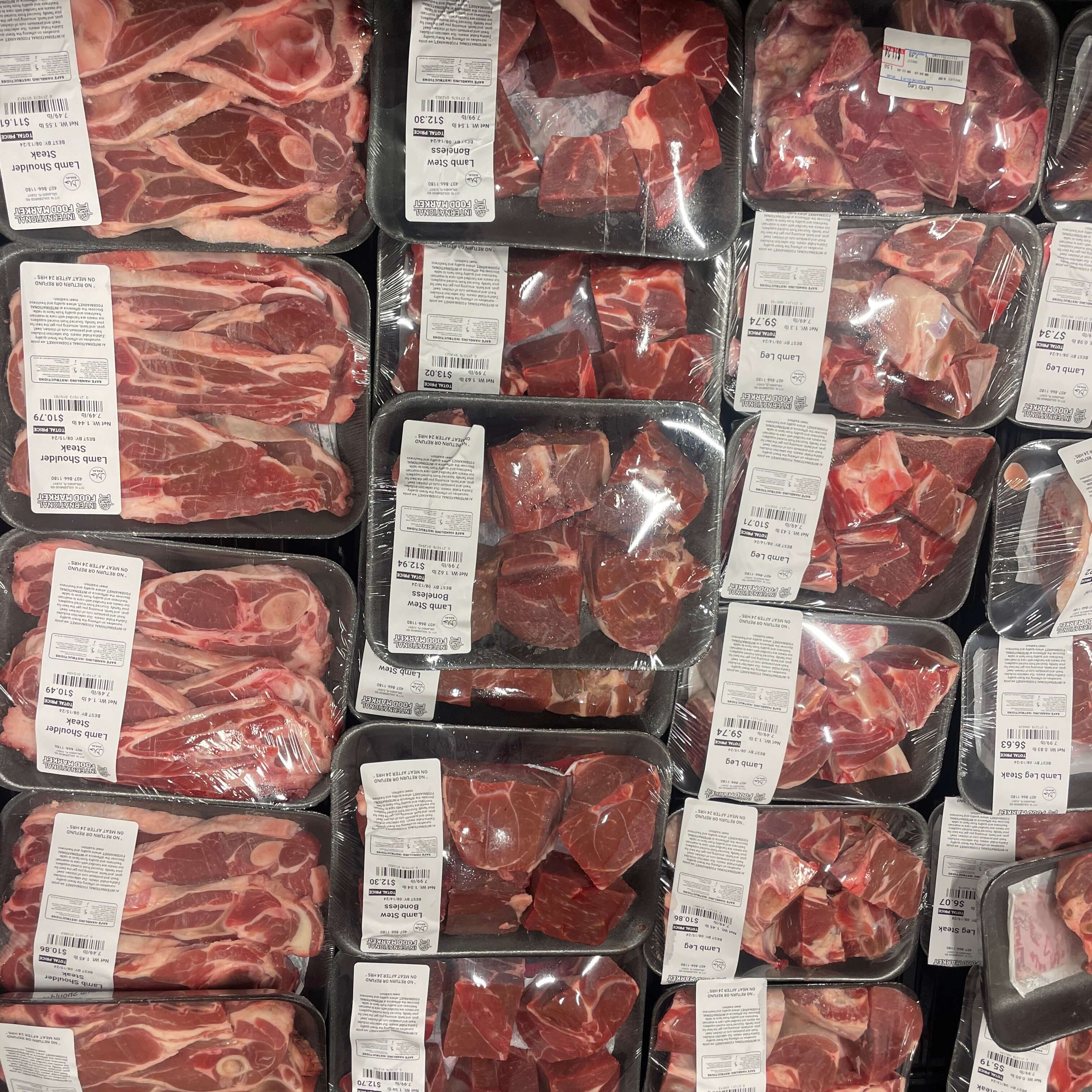 Assorted beef cuts, including steaks and ribs, available at International Food Market Orlando.