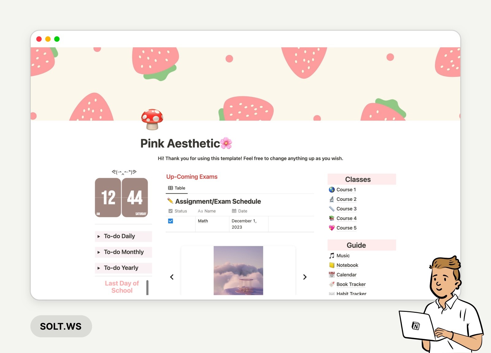 Top 30+ Aesthetic Dashboard Notion Templates