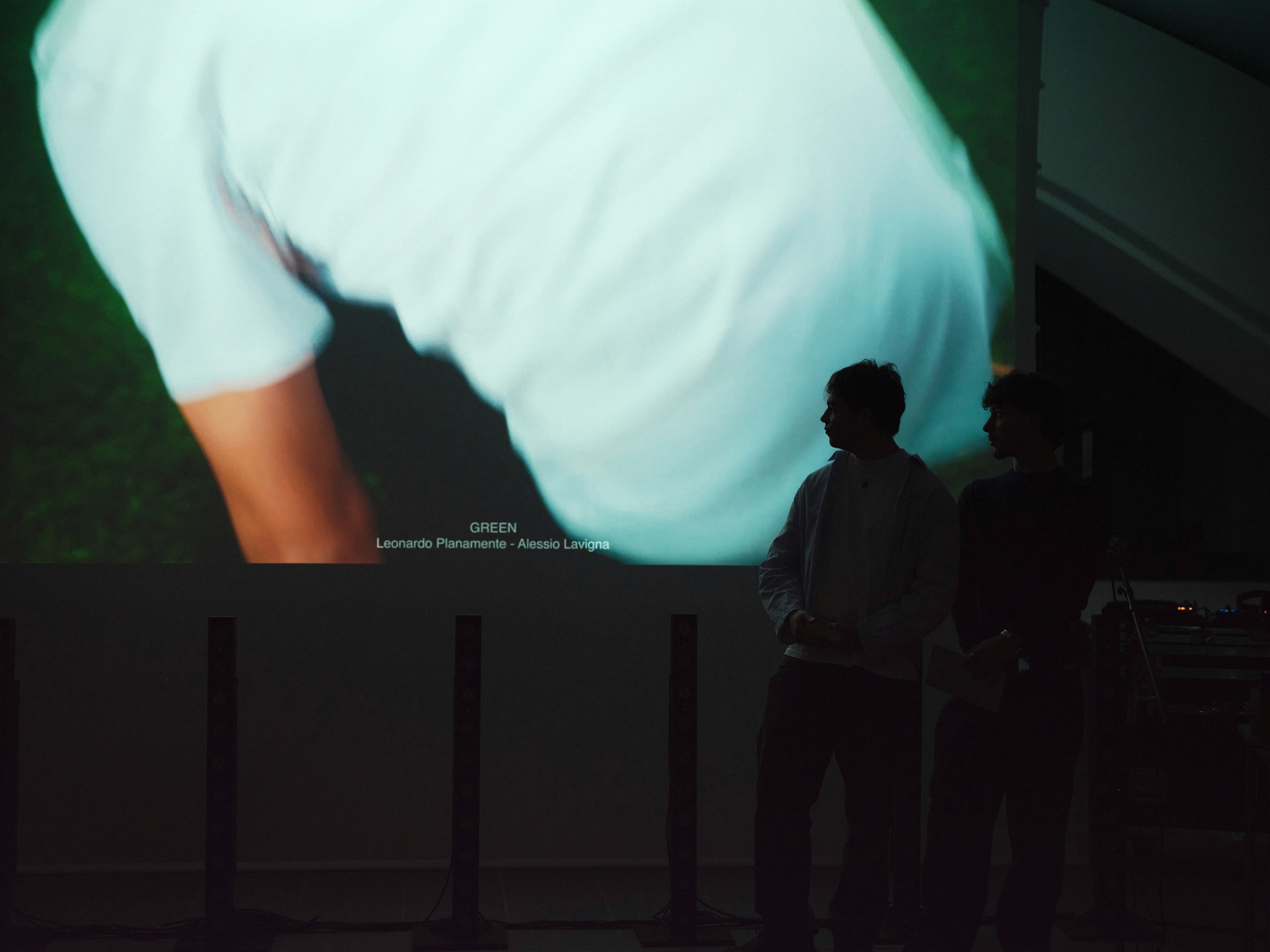 aesthetic blue photo of a sitting woman in military clothing