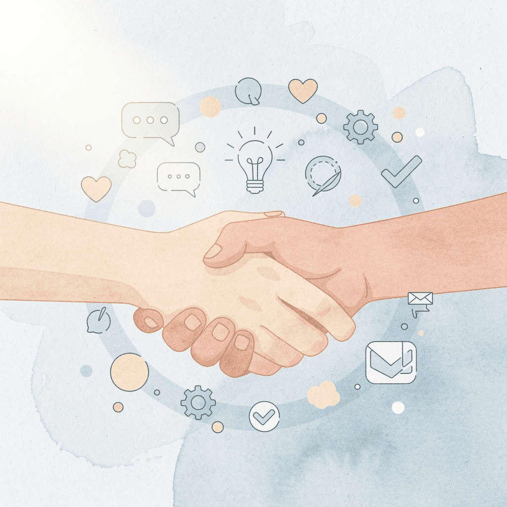 Scene showing complementary partnership between trader and prop firm