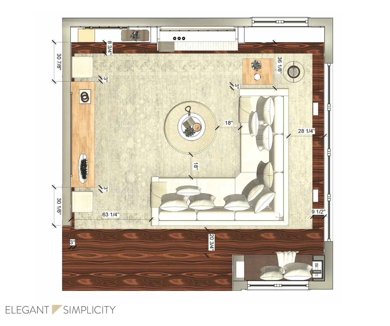 We’re so excited to share details from The Medina House: Family Room –– one of our favorite interior design + professional organizing projects in Medina, WA.