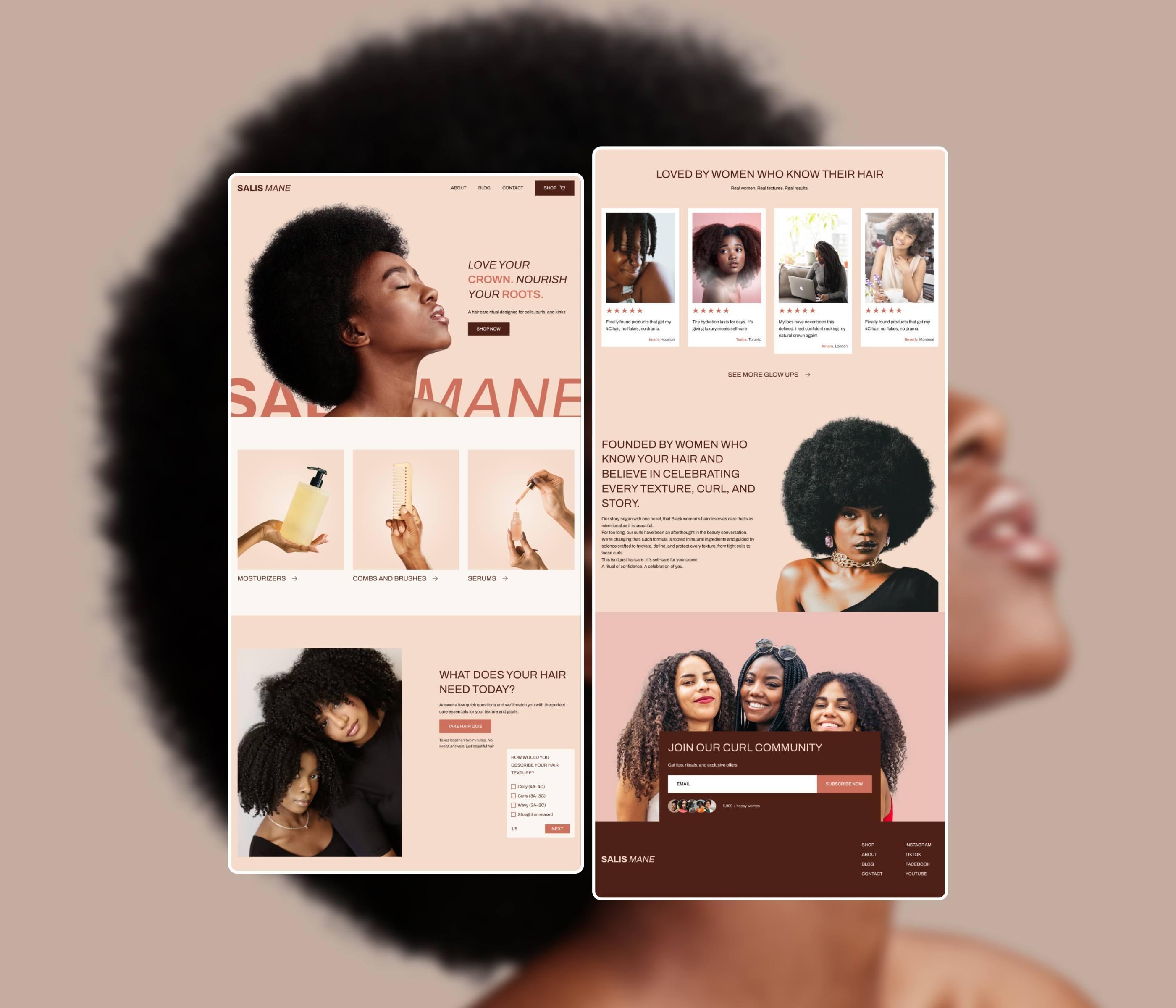 Brand visual exploration including typography and layout experiments