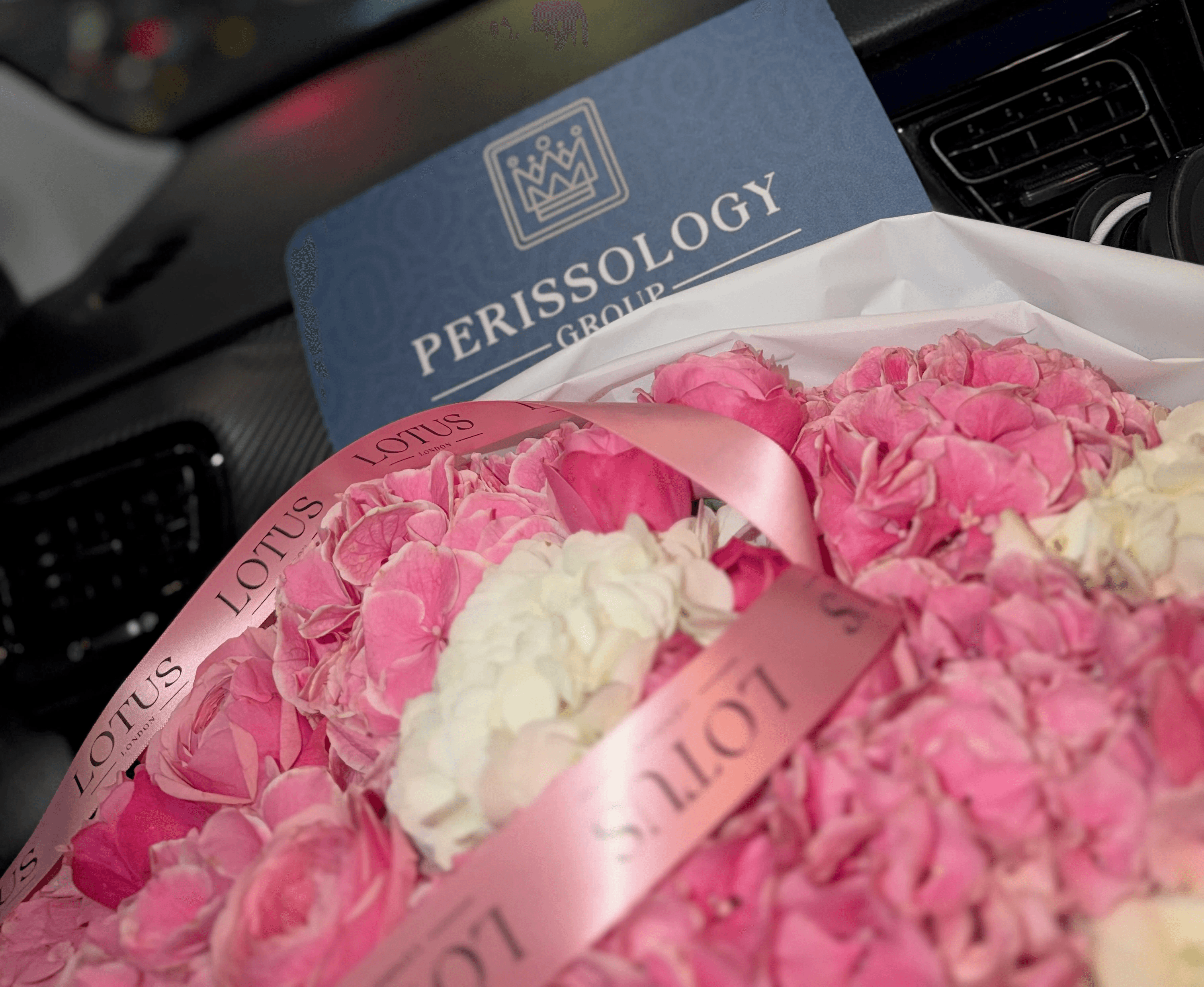 Perissology courier delivering high value flowers