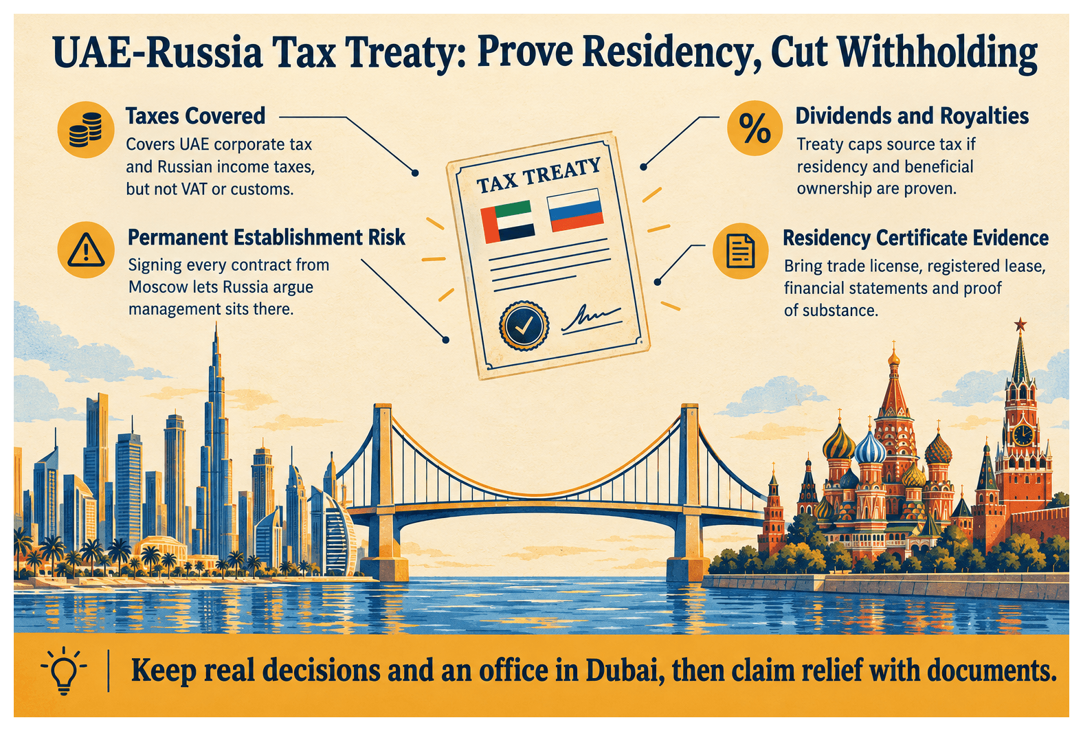 Infographic: Tax Treaty Between the UAE and Russia: What It Means for Your Company