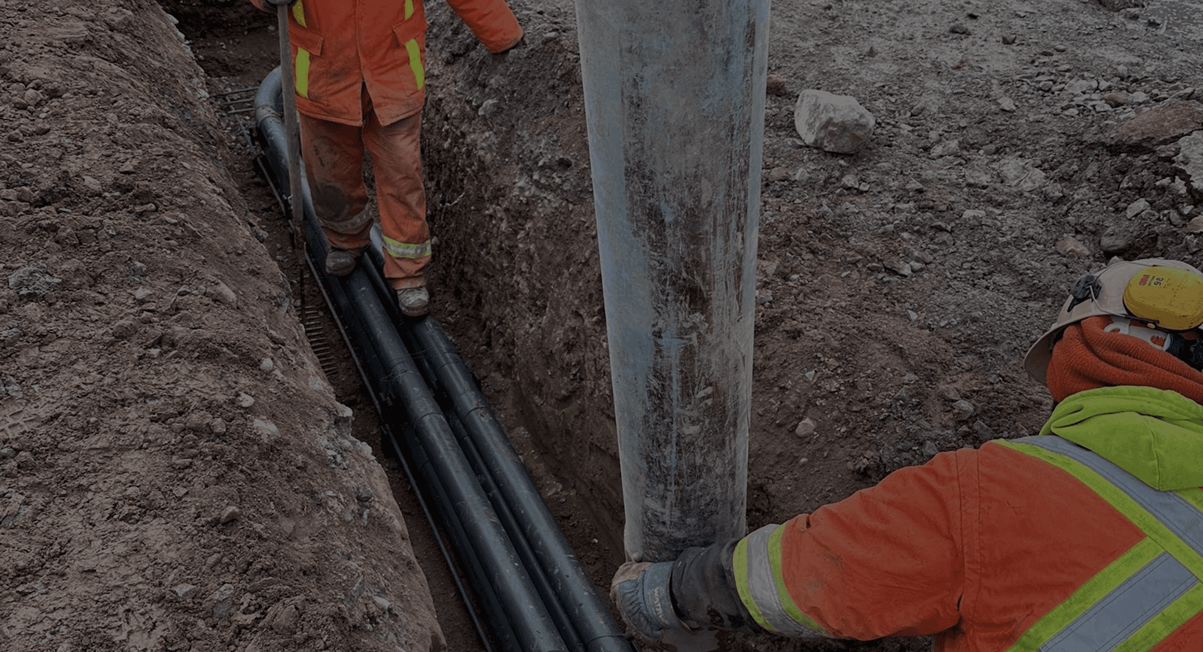 house and land demo with excavator