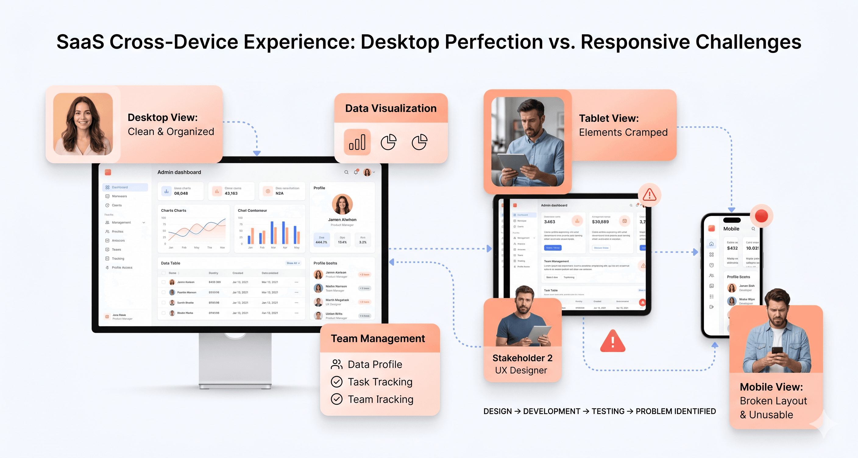 SaaS interface inconsistency across desktop tablet and mobile devices impacting buying decisions