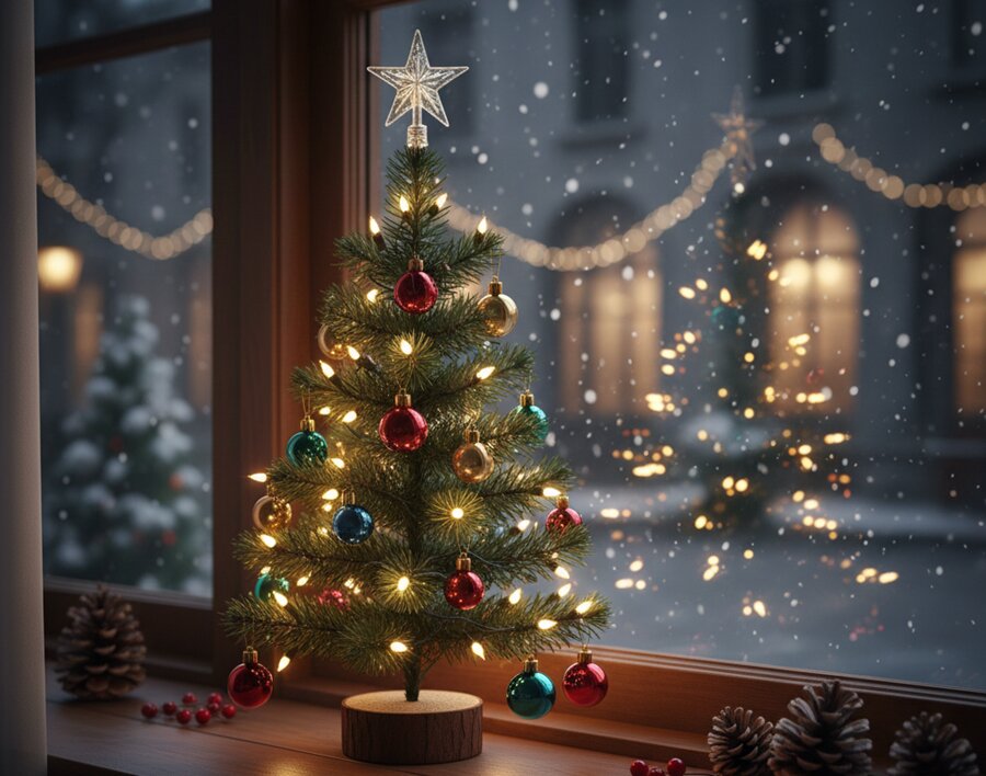 Christmas Airbnb reasonable size decorations