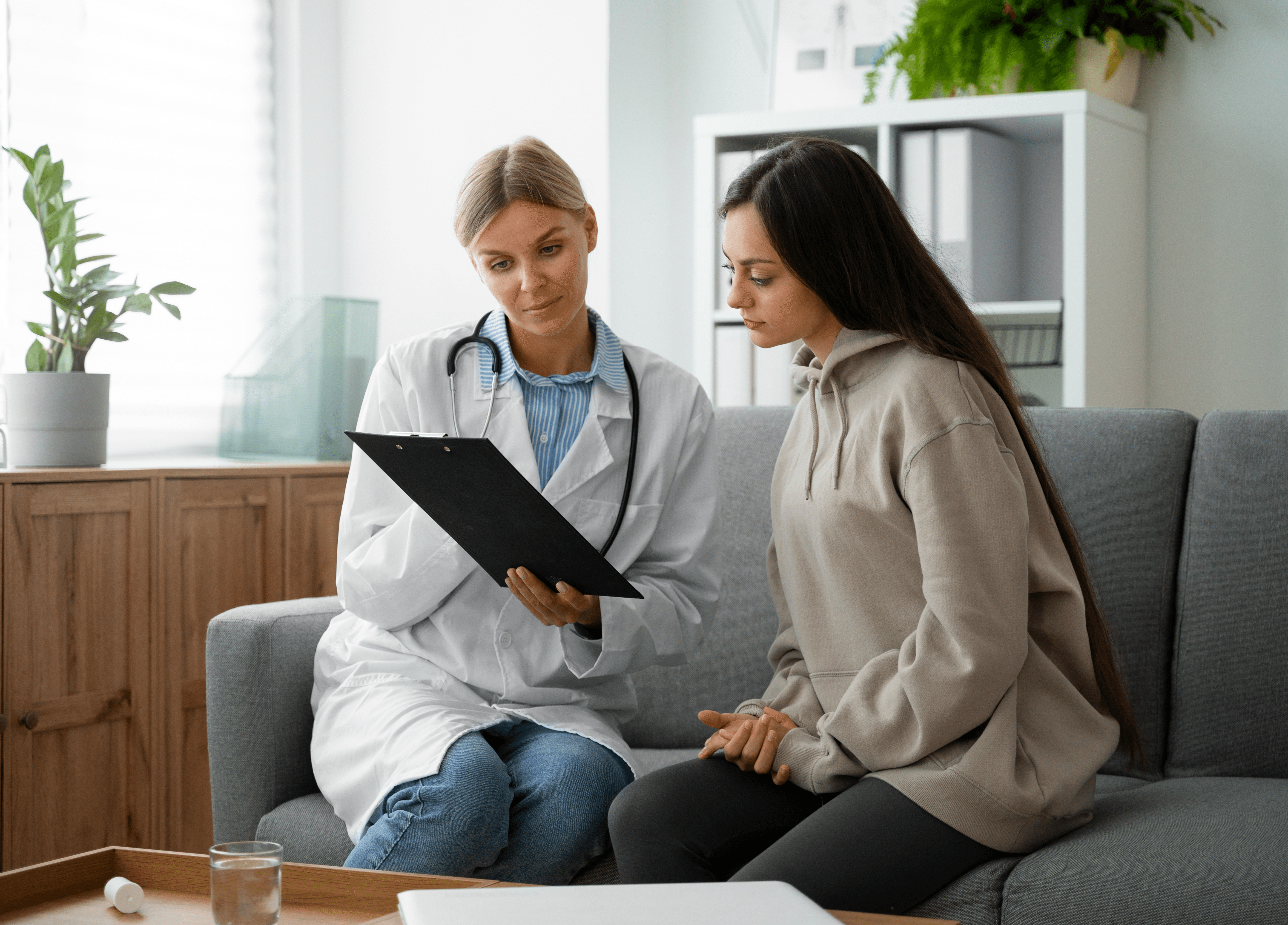 lady checking her phone and smiling