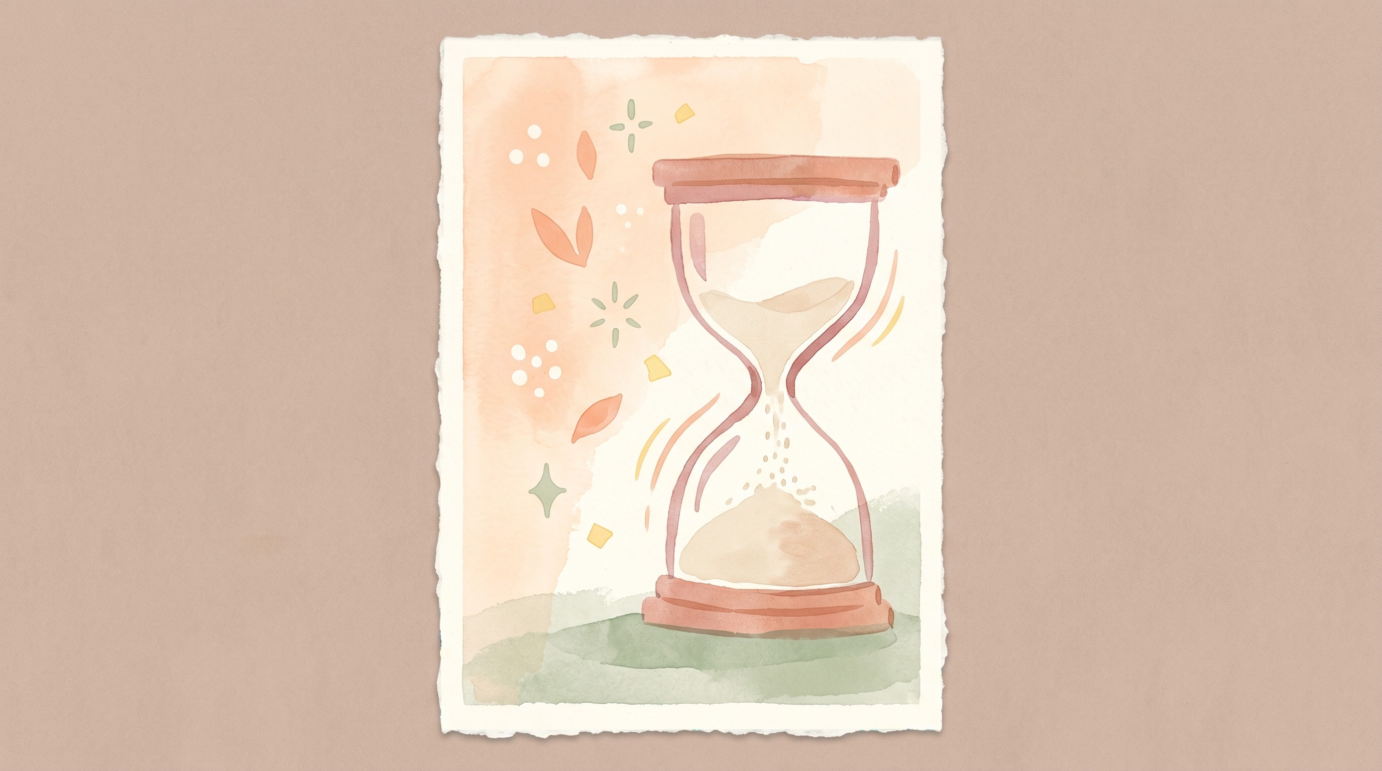 Hourglass with accelerating grains