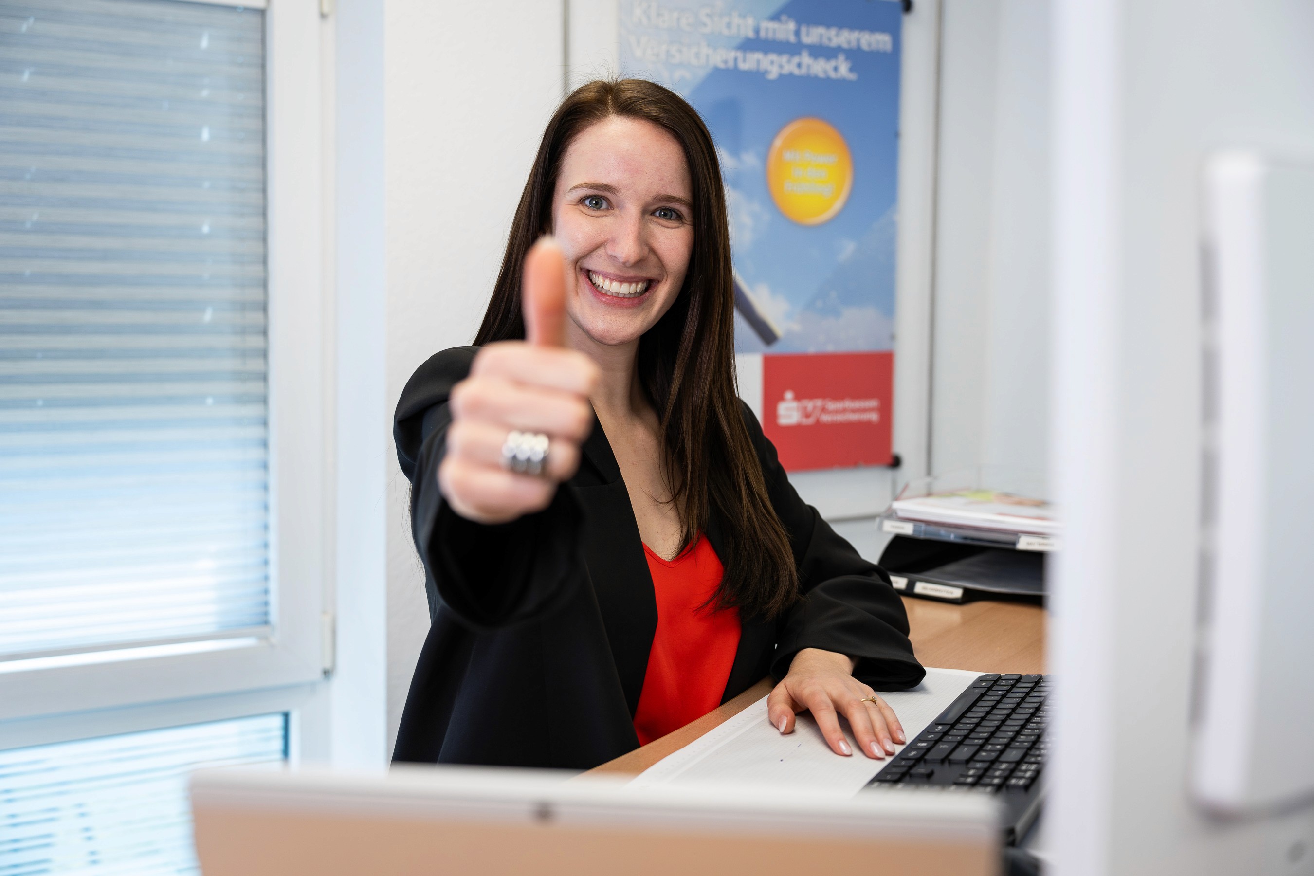 Mitarbeiterin der SV SparkassenVersicherung im Rahmen einer Recruitingkampagne