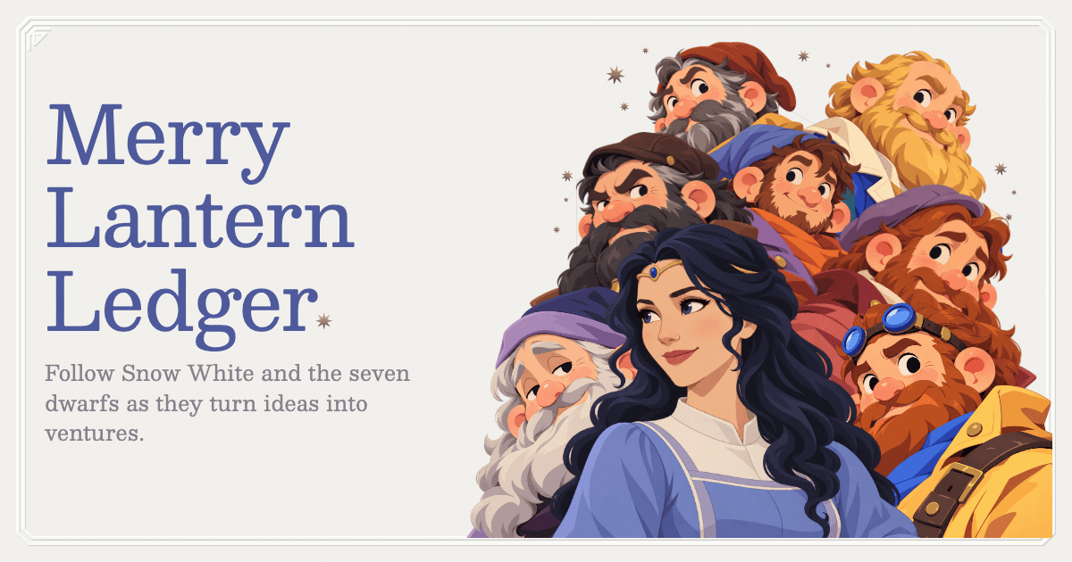 Snow White and seven dwarfs, the Merry Lantern Ledger agent team