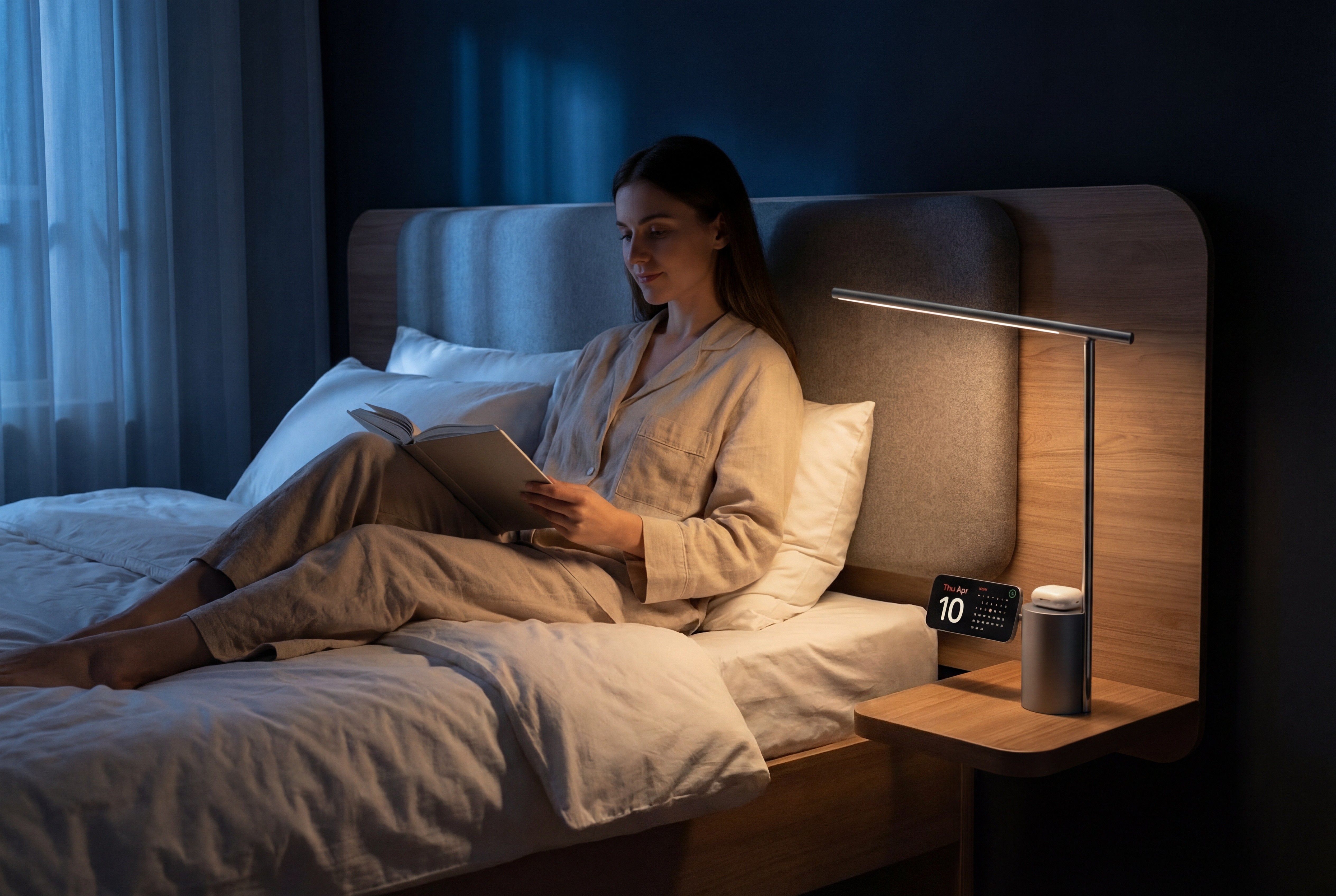 Minimalist brushed-steel chair in a white corner studio—industrial, brutalist modern furniture.