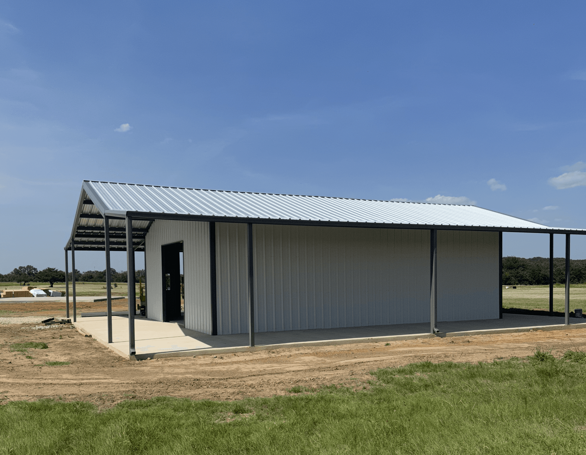 True Grit Steel Building Barn inside