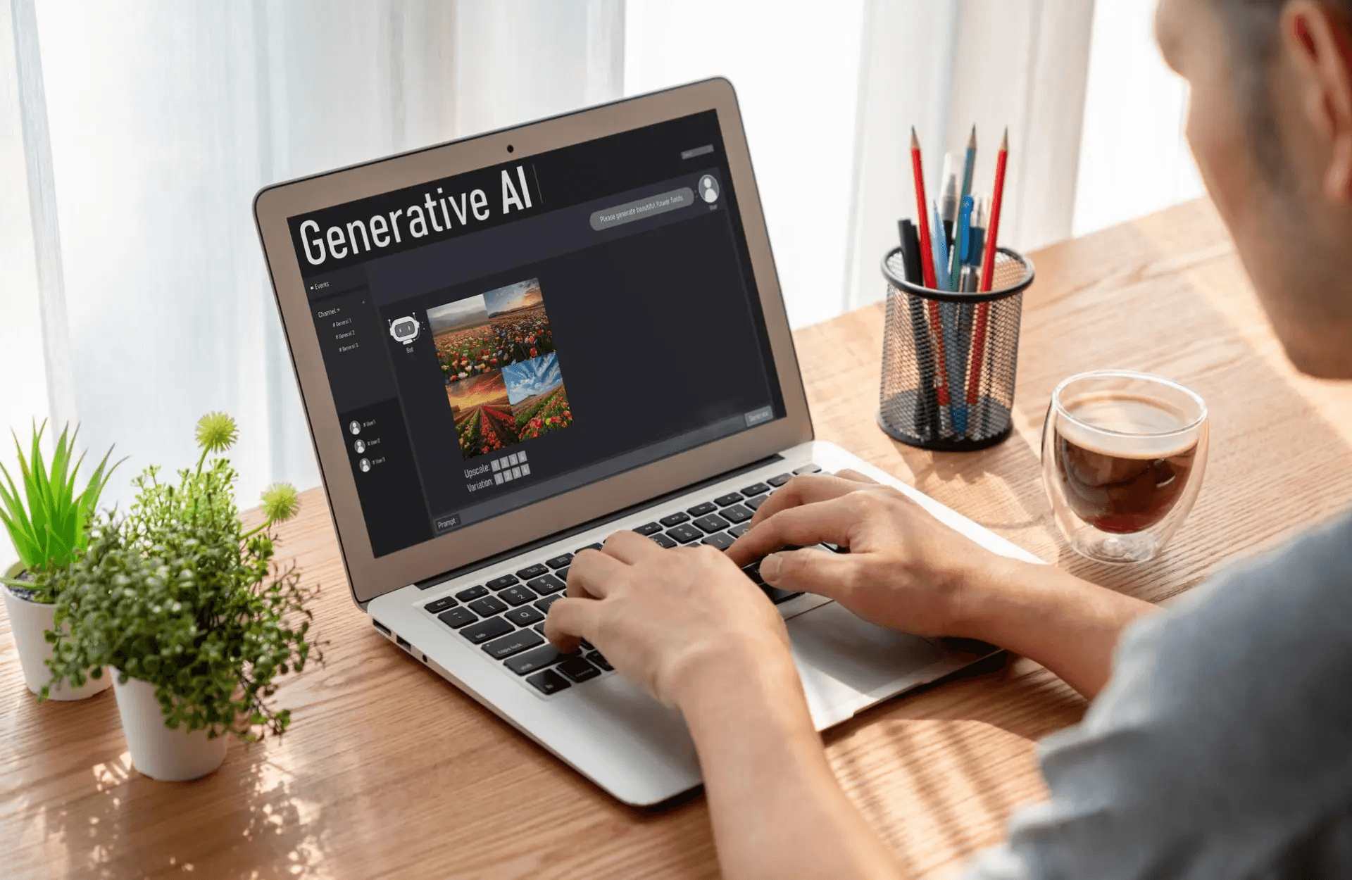 Man uses generative AI on laptop - How Are People Making AI Videos