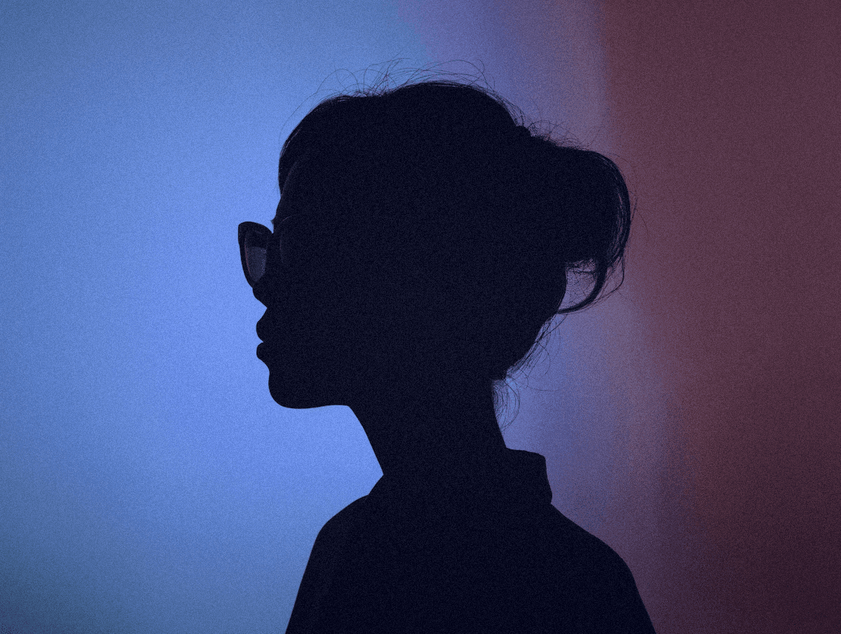 woman wearing black crew-neck shirt