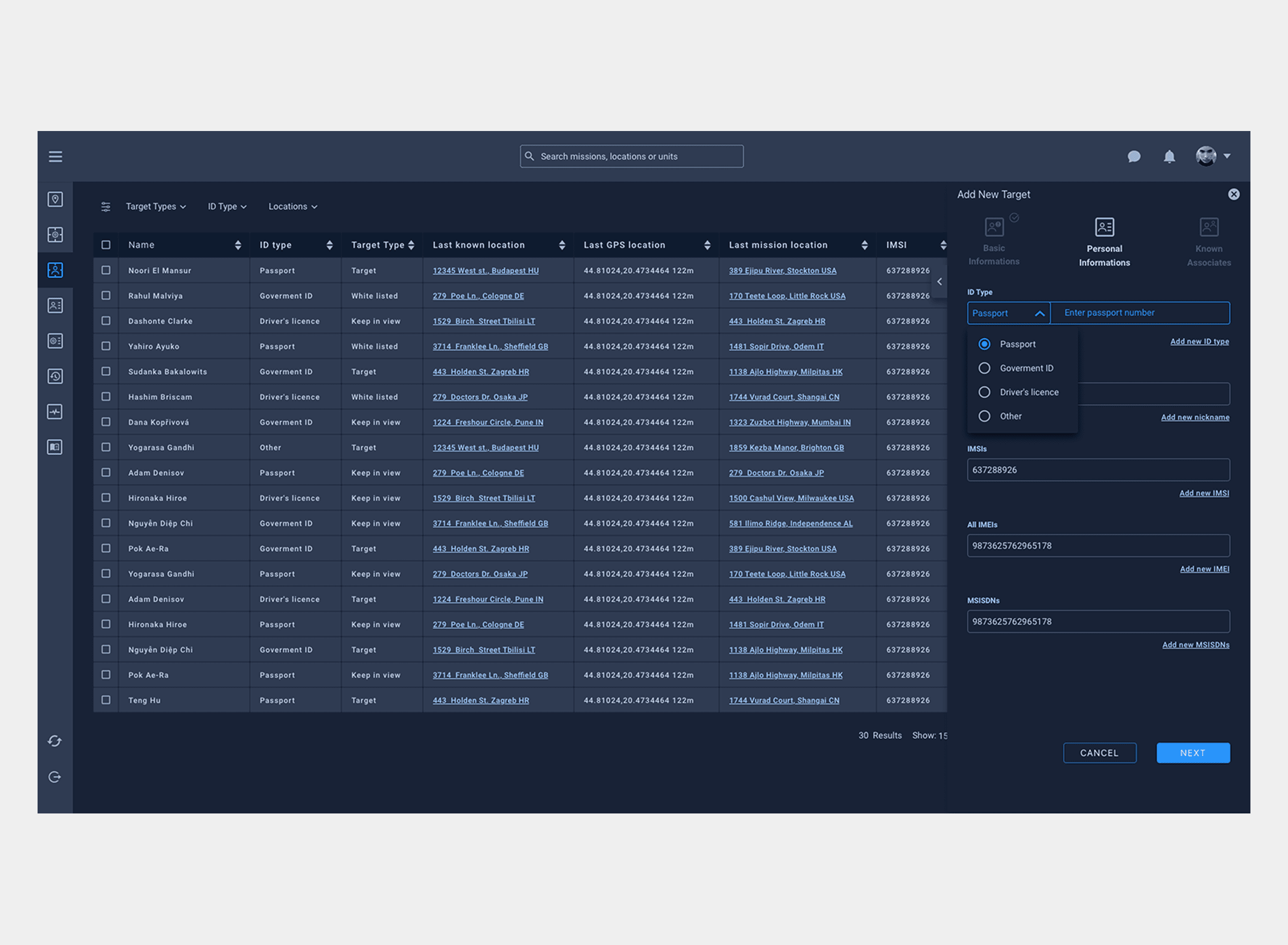 ParkourSC mobile Analytics screen showing shipment analysis with 39.1K completed, 1.07K late, 79% on-time, plus route/carrier analysis and excursion donut charts